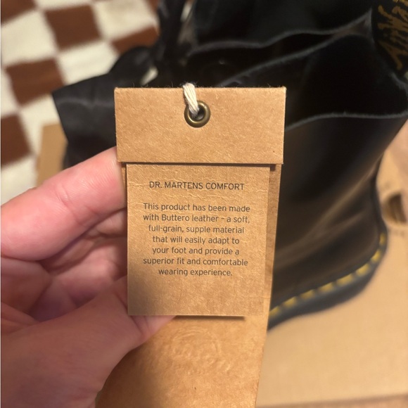 Dr. Martens Glossy Black Boots with Satin Ribbon - Picture 6 of 10